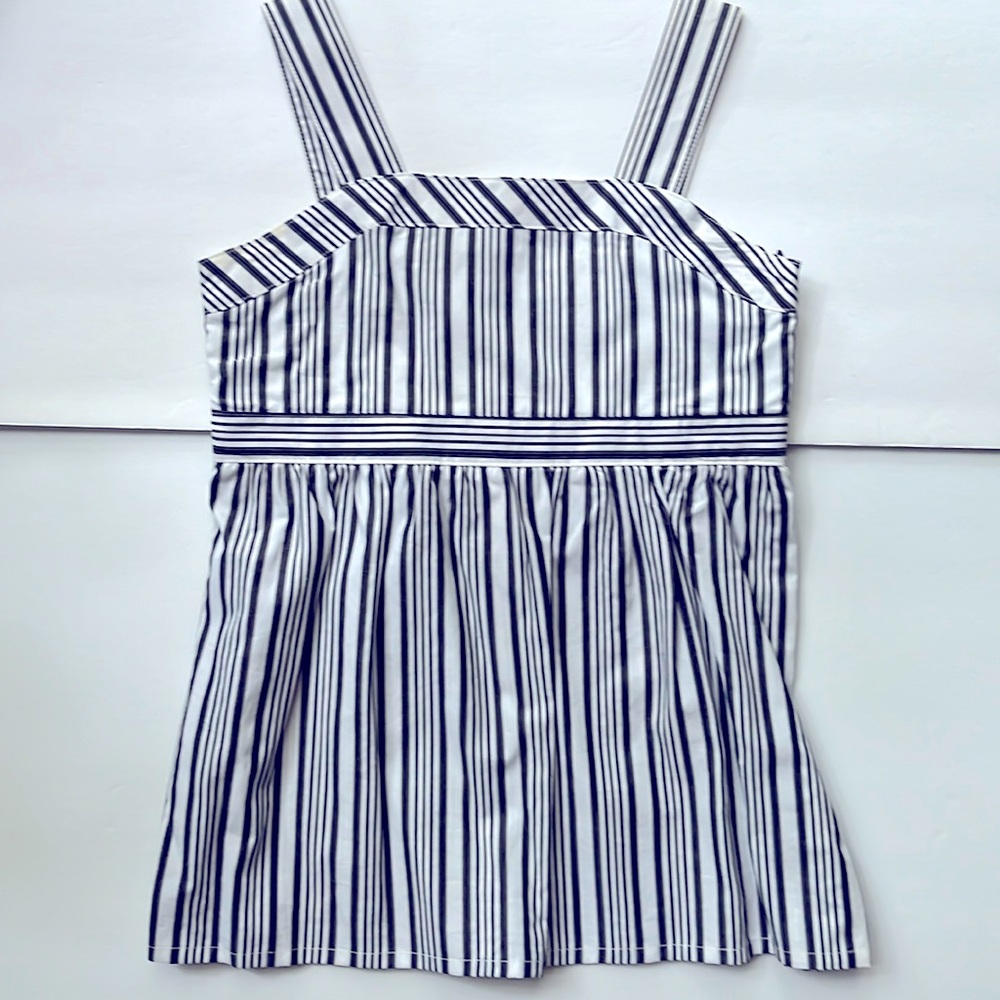 Sleeveless Tank Top KC Parker Black White Striped Girls Size 8 NWT Vintage